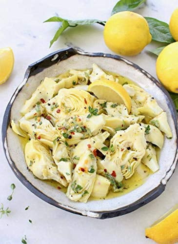Artichoke Hearts Marinated Quartered Four (4) Glass Jars - 24 Oz. (680g) - DR,WT, 13.4oz. (379g)