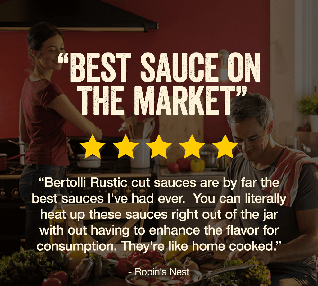 Bertolli Rustic Cut Pasta Sauce Roasted Garlic with Hearty Vegetables 2 Glass Jars 23oz/652g each