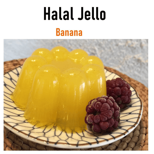 Banana Halal Gelatin Dessert Jell-O 3.oz each - Pack of 6 - جيليه الموز حلال