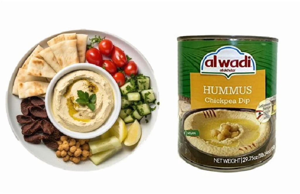 Al Wadi Hummus Chickpea with Tahini Dip One (1) Cans Family Size 29.75 oz/1 Lb. 14oz.