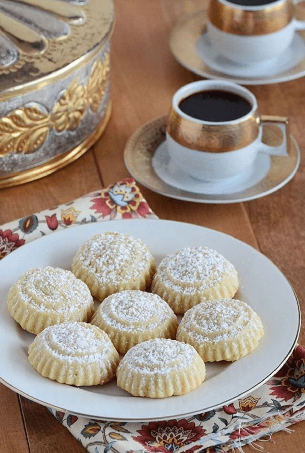 Date Stuffed Maamoul Cookies, Freshly Baked Handmade - 12 Pieces Individually Wrapped