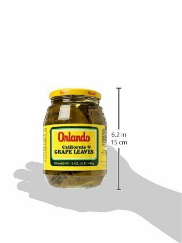 Grape Leaves, Orlando California Style, DR. WT.16 oz (454g) Pack of 1 Glass Jar