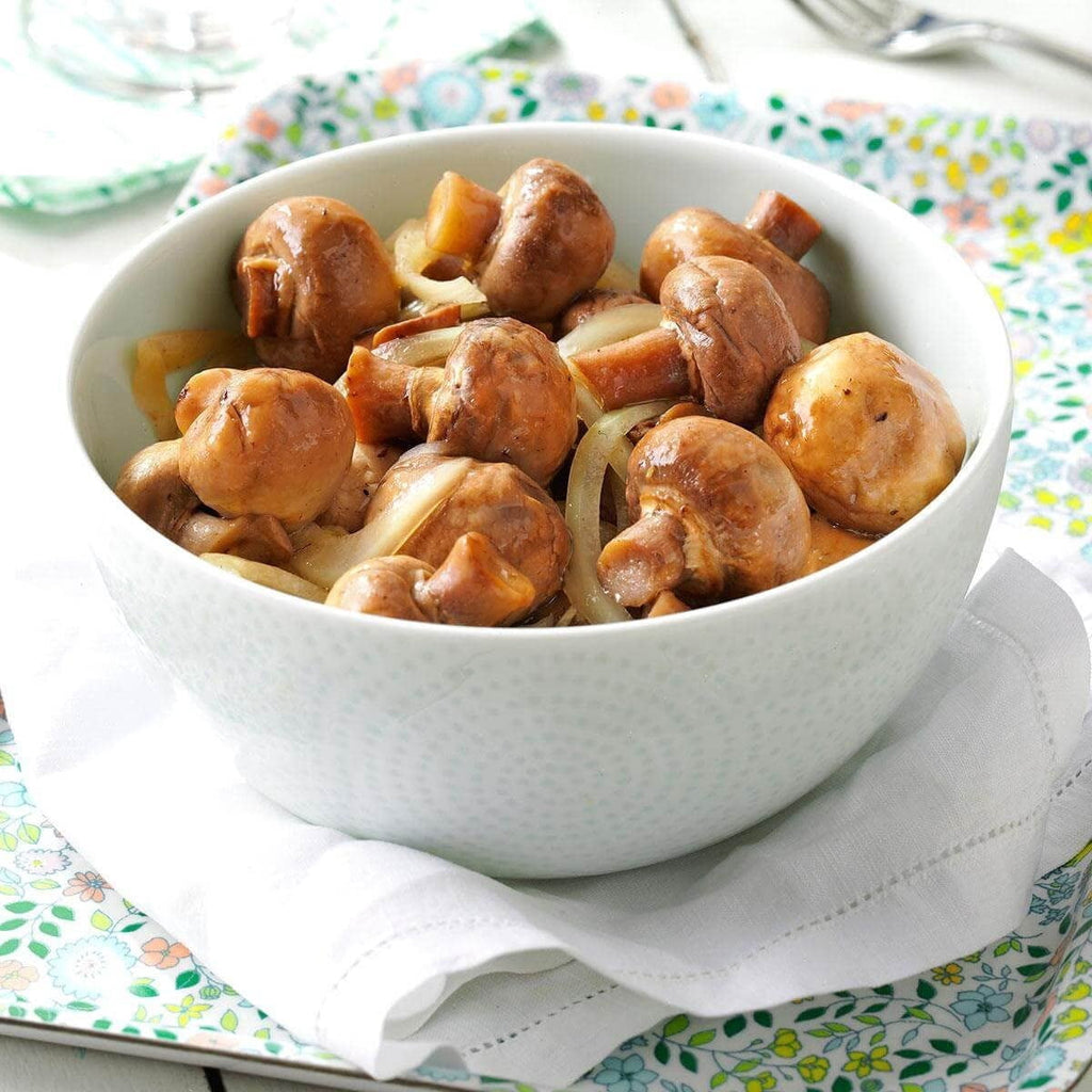 Pickled Mushrooms with Garlic and Spices 160z. One (1) Glass Jar