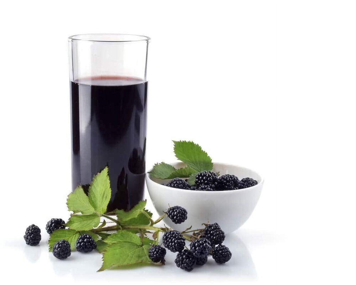 Blackberry Juice Net 33.8 fl.oz (1 Ltr.) - One Glass Bottles - High in Antioxidants
