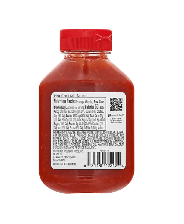 Hot Cocktail Sauce Two (2) Bottles NT.WT. 10oz. (283g)