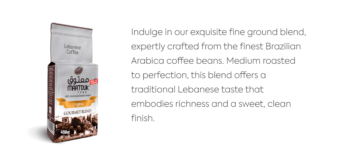 Coffee Original 100% Fine Ground Arabica Mediterranean-style 450g ( Without Cardamom)