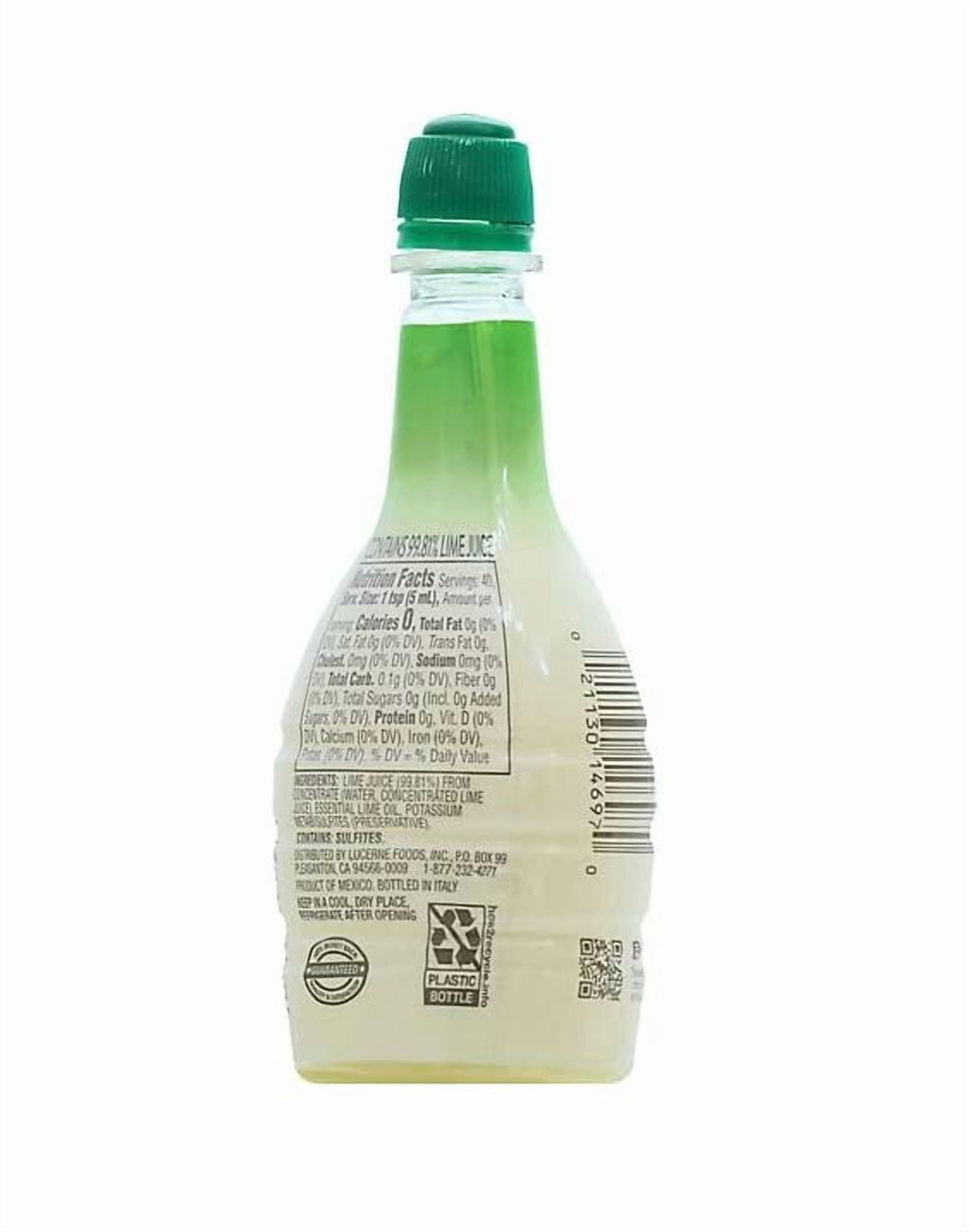 Sicilian Lime Juice with Essential Lime Oil in Squeeze Bottles, Tow (2) Bottles 6.76 Fl.Oz. (200mL.)