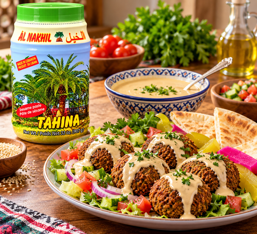 Al Nakhil Tahina Sesame Paste 100% All Natural, One (1) Plastic Jar 32 oz each