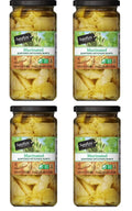 Artichoke Hearts Marinated Quartered Four (4) Glass Jars - 24 Oz. (680g) - DR,WT, 13.4oz. (379g)