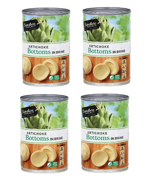 Artichokes Bottoms in Brine - Four (4) Cans 13.75 Oz, Dr. Wt: 7.4 oz (210g)
