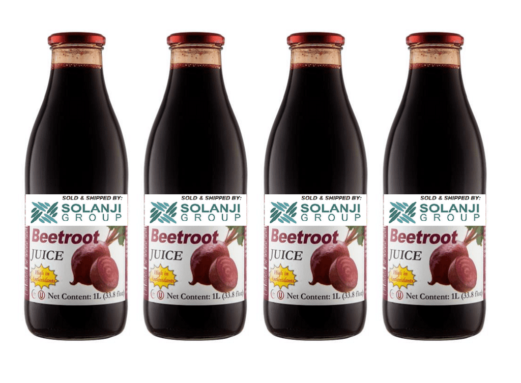 Beetroot Juice Net 33.8 fl.oz (1 Ltr.) - Four (4) Glass Bottles - High in Antioxidants