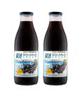 Blueberry Juice Net 33.8 fl.oz (1 Ltr.) - Two (2) Glass Bottles - High in Antioxidants
