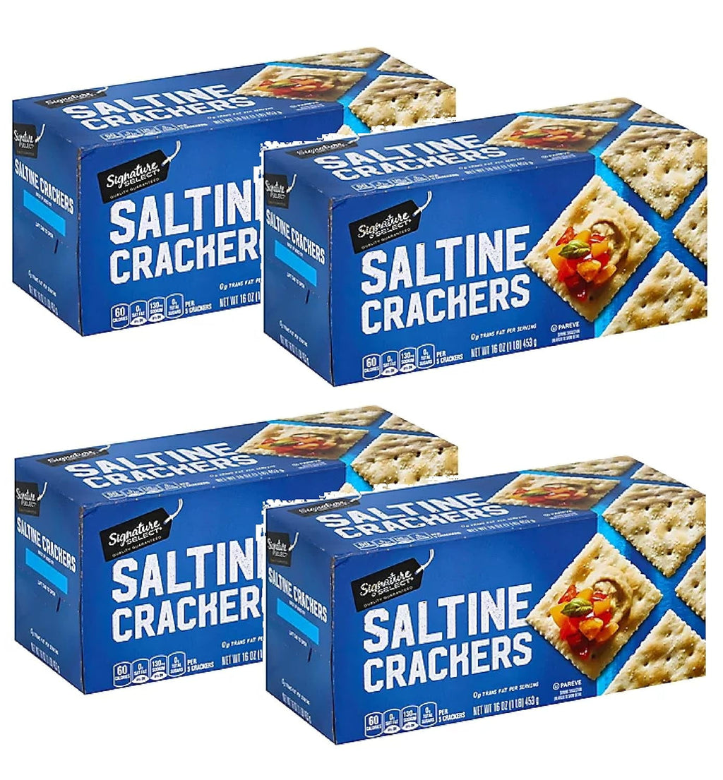 Crackers Saltine - Four (4) Boxes NT. WT. 16 oz. (453g)