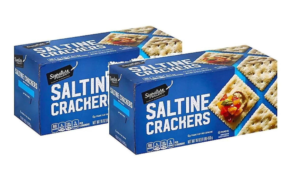 Crackers Saltine - Two (2) Boxes NT. WT. 16 oz. (453g)