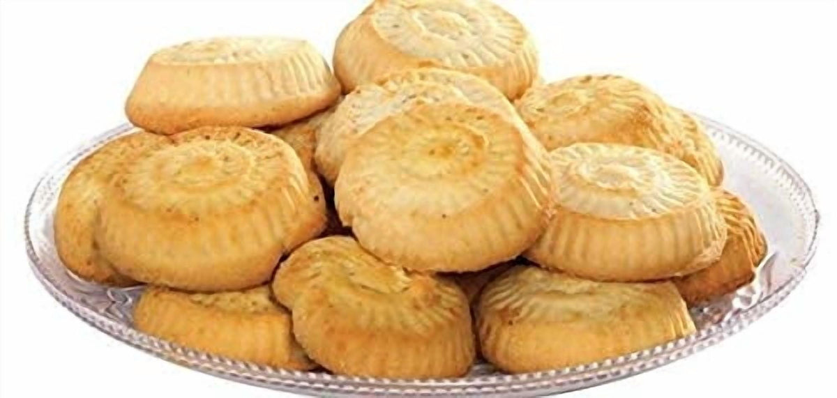 Date Stuffed Maamoul Cookies, Freshly Baked Handmade - 12 Pieces Individually Wrapped