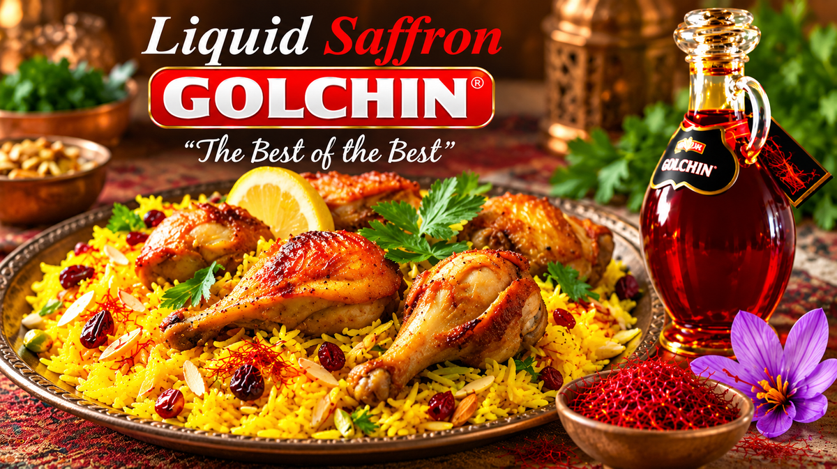 Golchin Liquid Saffron 1 Glass Bottle N.W. 8.4 oz/250 mL