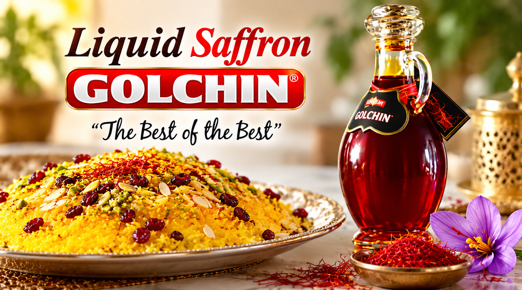 Golchin Liquid Saffron 1 Glass Bottle N.W. 8.4 oz/250 mL