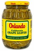 Grape Leaves, Orlando California Style, DR. WT.16 oz (454g) Pack of 1 Glass Jar