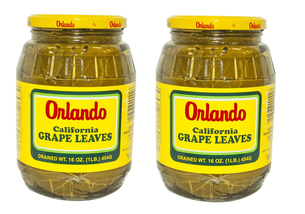 Grape Leaves, Orlando California Style, DR. WT.16 oz (454g) Pack of 2 Glass Jars