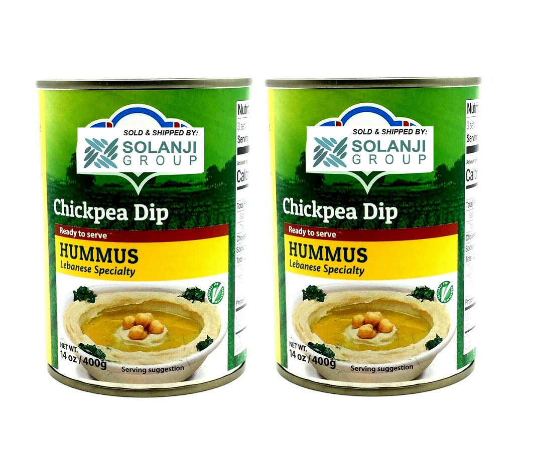 Hummus Chickpea with Tahini Dip Two (2) Cans 14oz. 400g each.