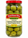 Italian Castelvetrano Whole Green Olives One Glass Jar DR. WT. 10 oz (283g)