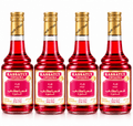 Kassatly Chtaura Original Lebanese Rose Syrup, Traditional Middle Eastern Drink Concentrate, 20.2 fl oz (600 mL) Glass Bottles, Pack of 4