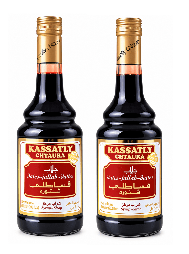 Kassatly Original Jallab Syrup - Date Flavored - 2 Pack - 20 Oz
