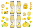 Lakewood Organic Fresh Pressed Pure Lemon Juice 4 Glass Bottles 12.5 FL OZ/370 mL