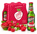 Laziza Raspberry Flavor Malt Beverage Carbonated 6-Pack 11 fl oz (330ml) Glass Bottles