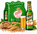 Laziza Regular Malt Beverage, One 6-Pack 11.2 Fl. oz. (330ml) Glass Bottles