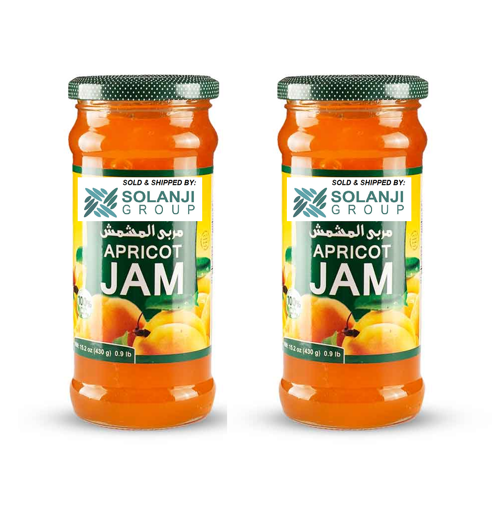 Mediterranean Apricot Premium Jam 2 Pack 15 Oz/430gm each - مربى المشمش