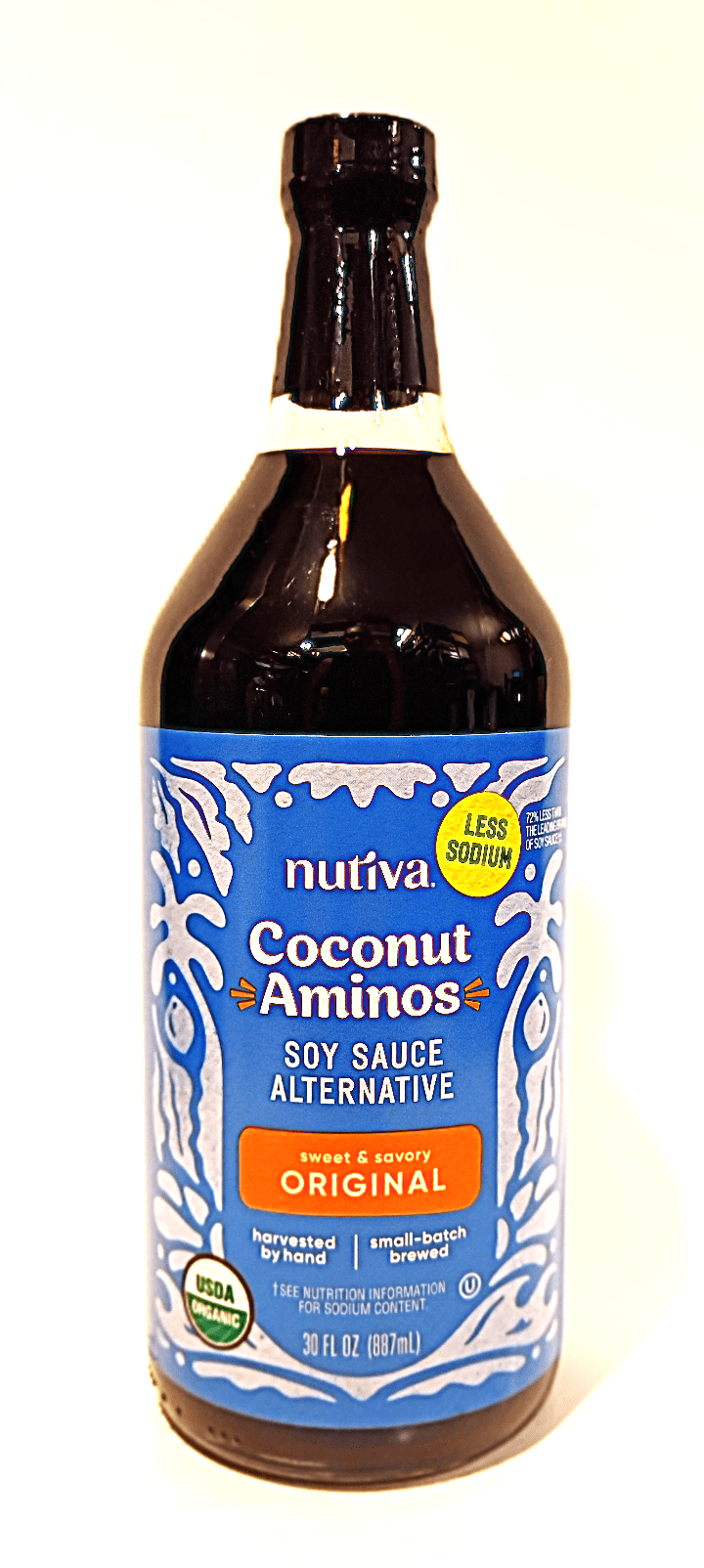 Organic Coconut Aminos Seasoning Sauce & Marinade, One (1) Glass Bottle NT.WT 32 Fl.Oz, (887mL)