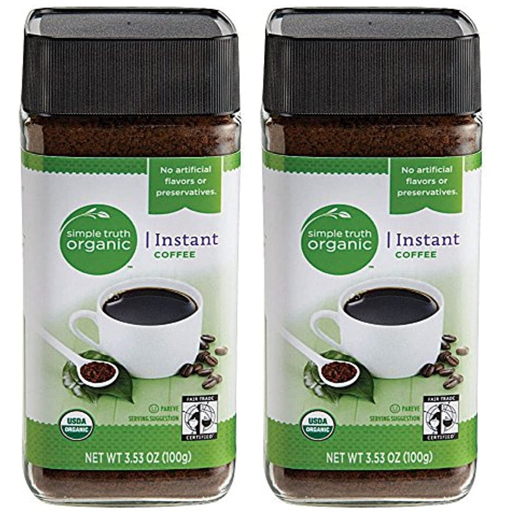 Organic Instant Coffee Two Jars NT. WT 3.53 oz. (100g) each