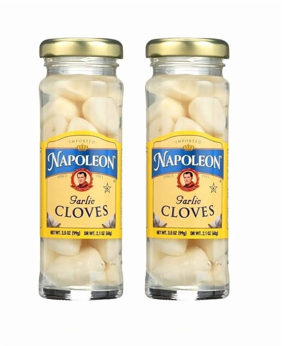 Pickled Garlic Cloves Two (2) Small Glass Jars NT. WT. 3.5oz.