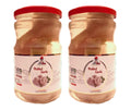 Pickled Garlic Whole in Brine, Crispy and Fresh, Two (2) Glass Jars 24oz (700g)