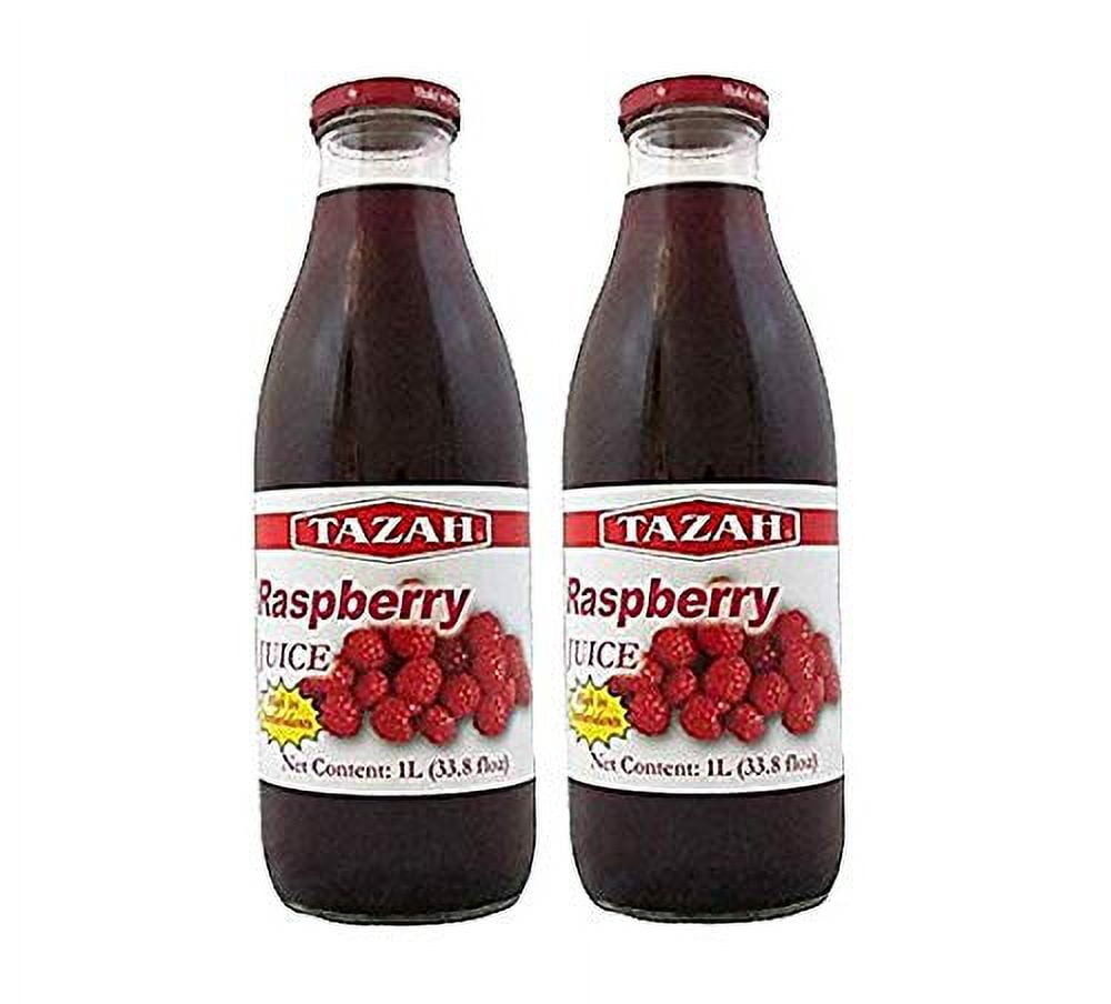 Raspberry Juice Net 33.8 fl.oz (1 Ltr.) -  2 Glass Bottles - High in Antioxidants