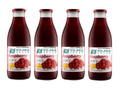 Raspberry Juice Net 33.8 fl.oz (1 Ltr.) - Four (4) Glass Bottles - High in Antioxidants