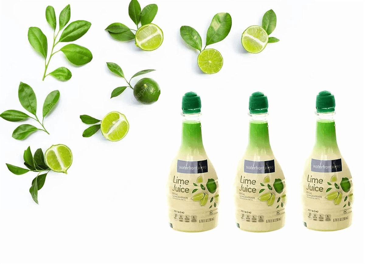 Sicilian Lime Juice with Essential Lime Oil in Squeeze Bottles, Three (3) Bottles 6.76 Fl.Oz. (200mL.)