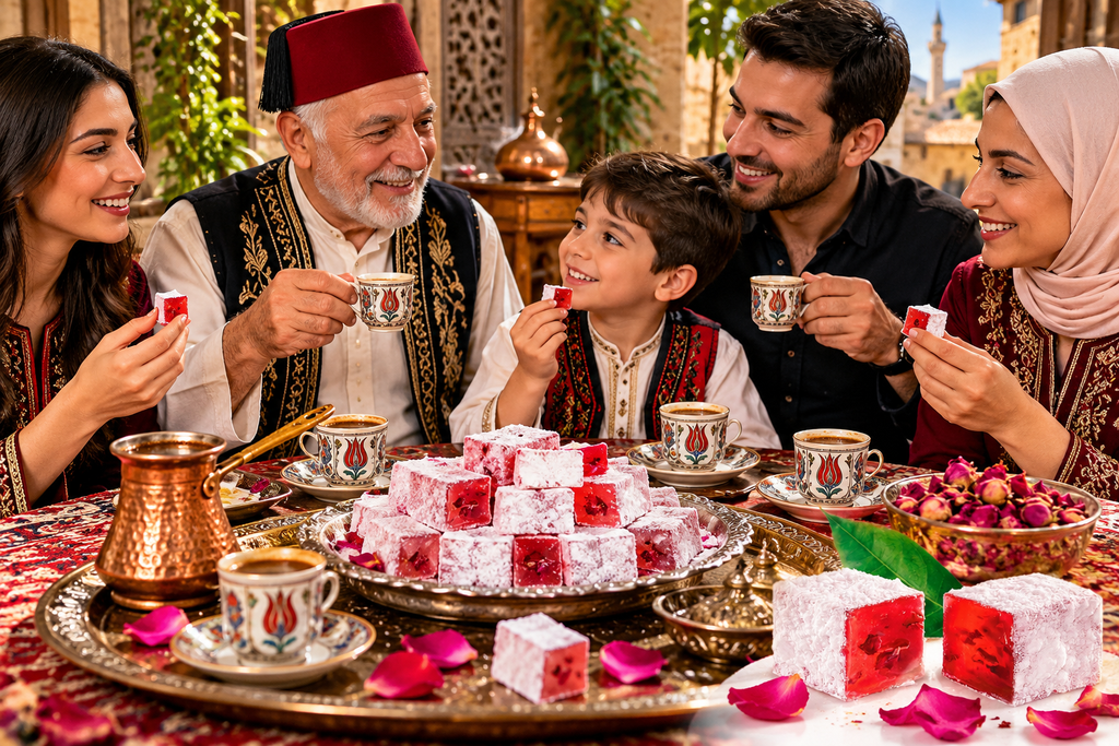 Turkish Delight With Rose Petal (Halal)- Net Wt. 16oz / 454g - One (1) Pack