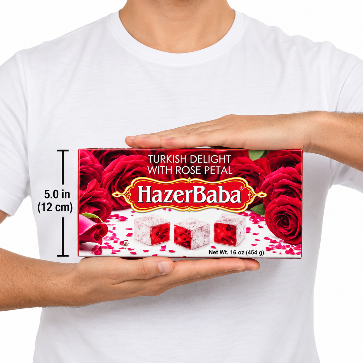 Turkish Delight With Rose Petal (Halal)- Net Wt. 16oz / 454g - One (1) Pack
