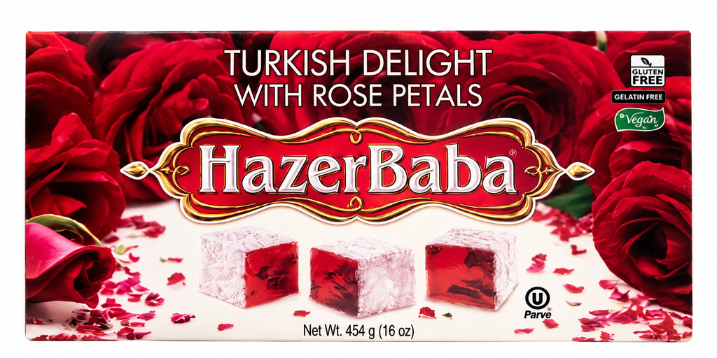 Turkish Delight With Rose Petal (Halal)- Net Wt. 16oz / 454g - One (1) Pack