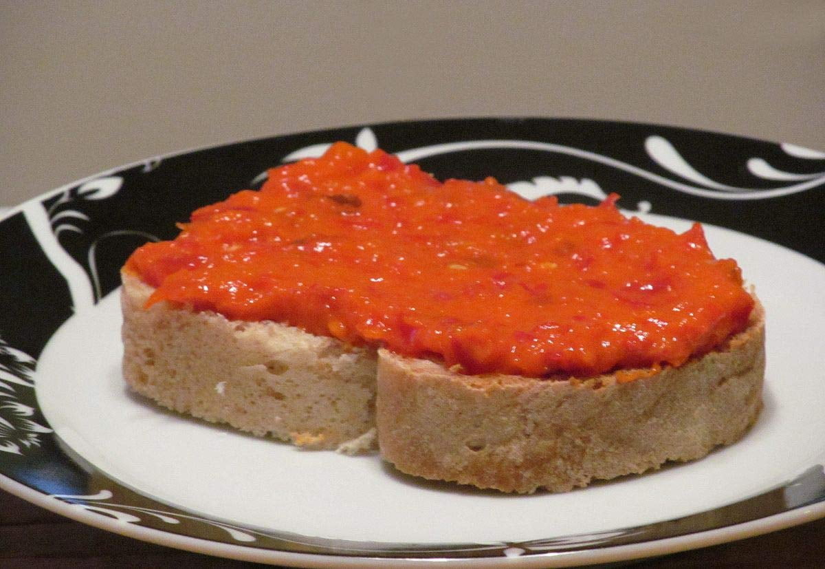 ZerGut Ajvar, Hot, Two (2) Glass Jars 19oz. (450g)
