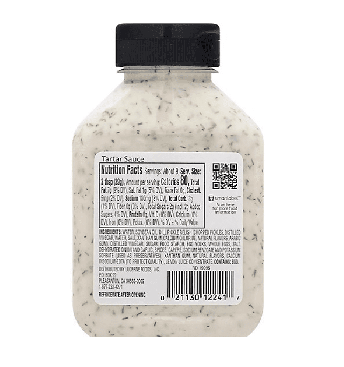 waterfront BISTRO Tartar Sauce - Six (6) Bottles 9oz. (255g)