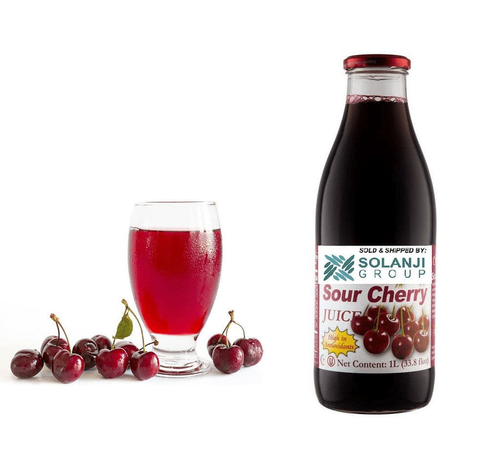 Cherry Juice Net 33.8 fl.oz (1 Ltr.) - Two (2) Glass Bottles - High in Antioxidants