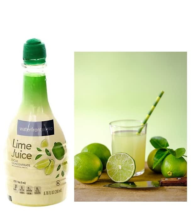 Sicilian Lime Juice with Essential Lime Oil in Squeeze Bottles, Twelve (12) Bottles 6.76 Fl.Oz. (200mL.)