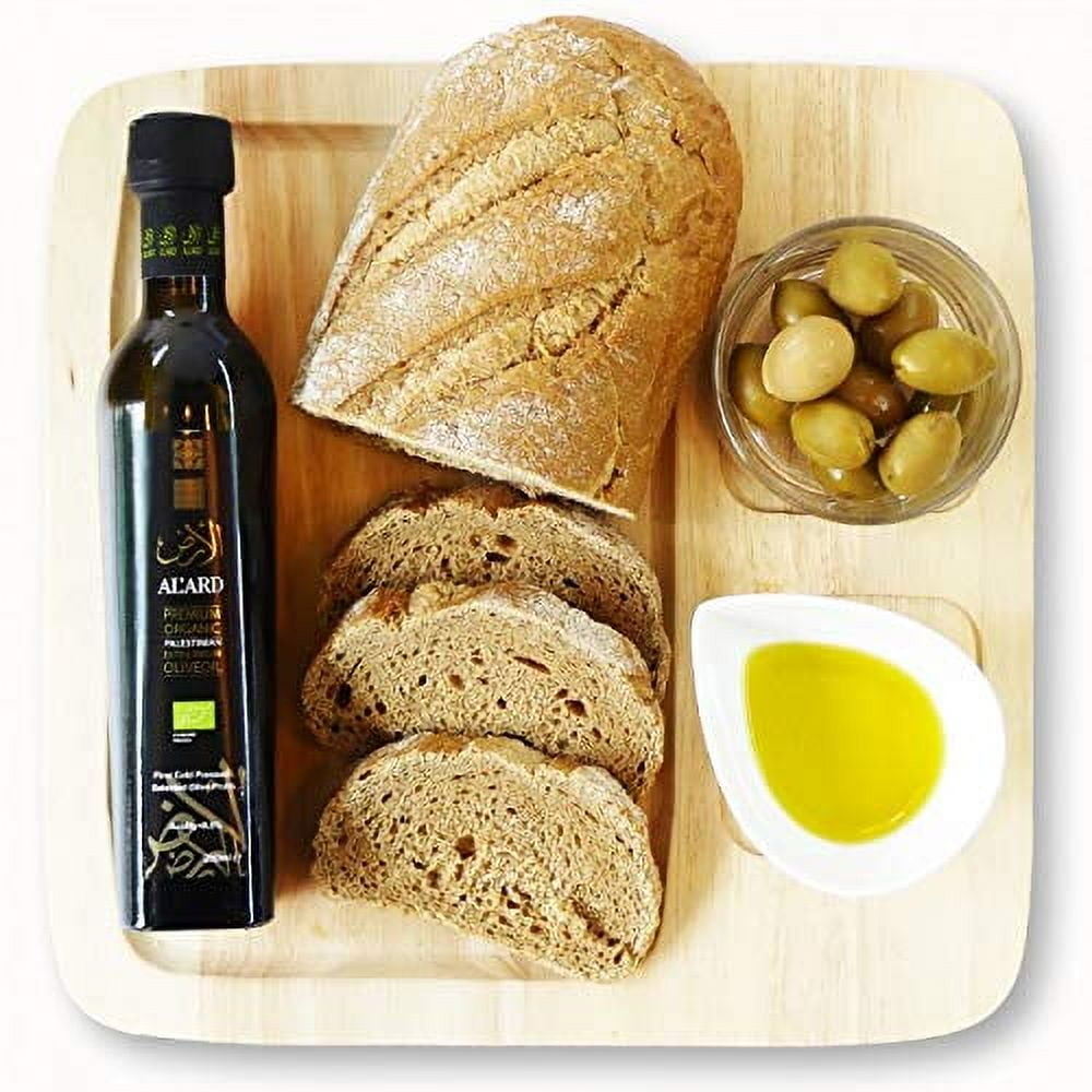 Al'ARD Extra Virgin Olive Oil First Cold Pressed 750mL / 25.36fl.oz. One (1) Bottle - زيت زيتون الأرض الفلسطيني