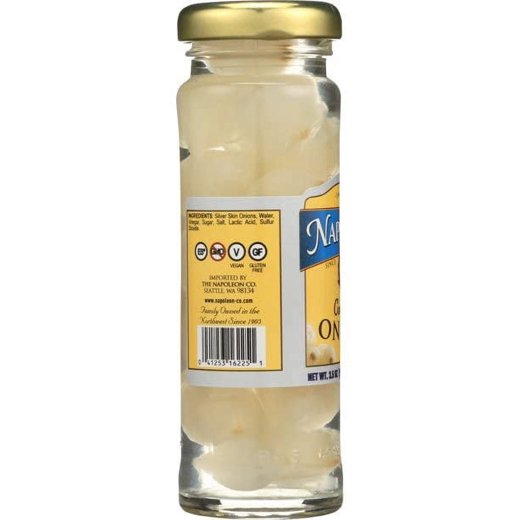 Imported Cocktail Onions Two (2) Small Glass Jars NT. WT. 3.2 oz. DR. NT.WT. 2.1 oz.