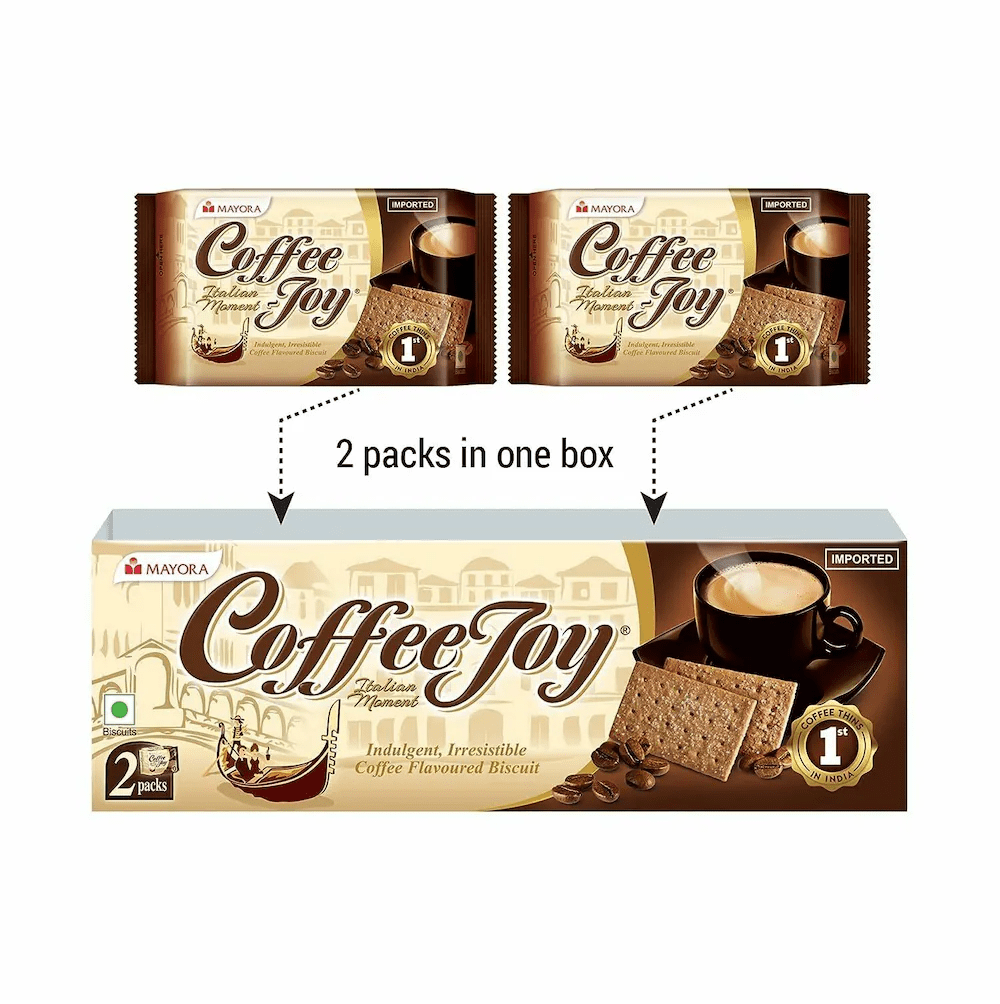 Coffee Joy Italian Moment Coffee Biscuit Four (4) Pack Net WT. 3.2oz (90g) ( HALAL )