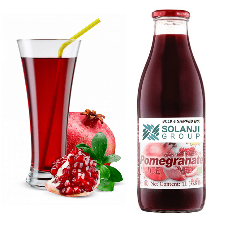 Pomegranate Juice Net 33.8 fl.oz (1 Ltr.) - Four (4) Glass Bottles - High in Antioxidants
