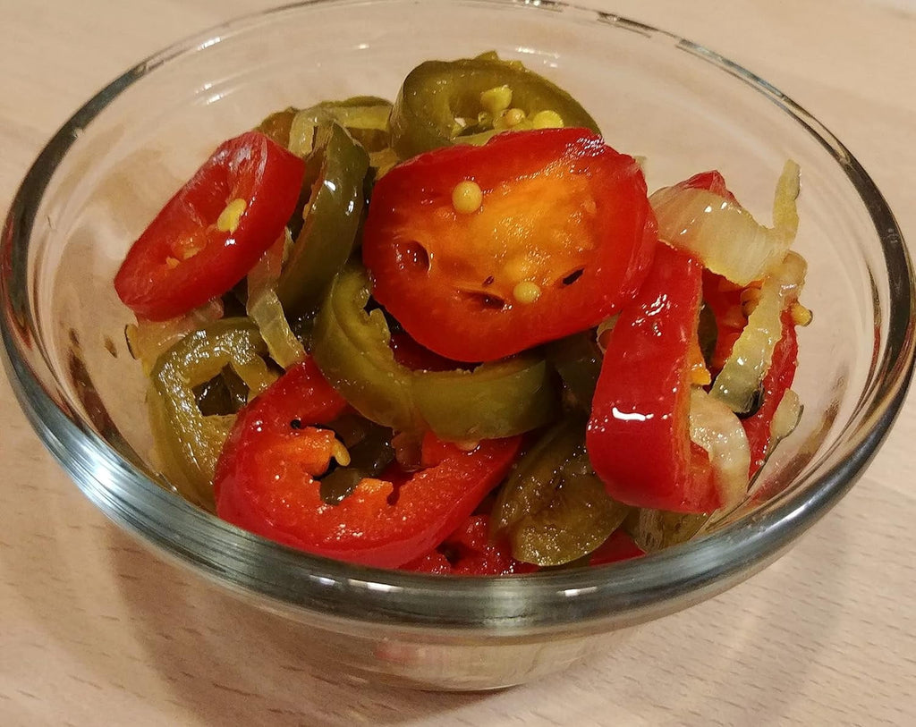 Candied Pickled Jalapenos 16 oz. - Four (4) Glass Jars